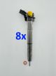 8 x INJEKTOR 057130277BJ Audi Q7 Q8 Touareg Bentley 4.0 4.2 TDI 